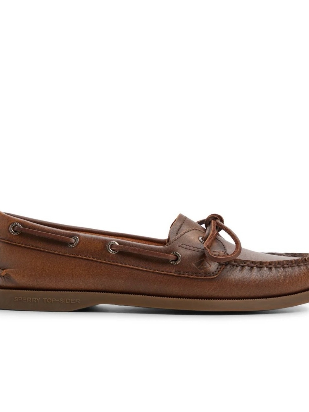 Sperry Womenβs Chestnut Brown Leather Moccasin Loafer